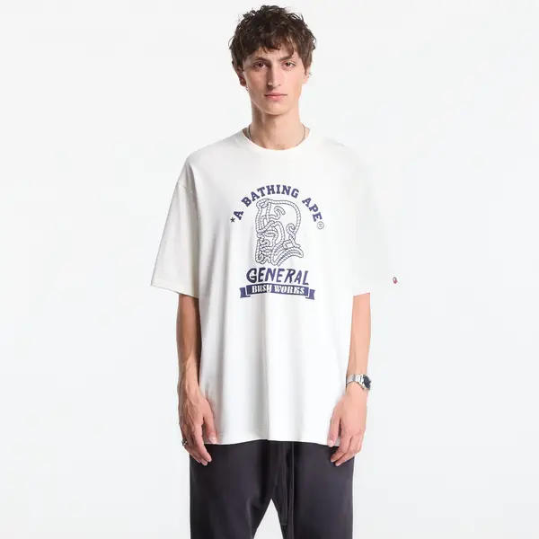 A BATHING APE Тениска A Bathing Ape Ape General College Relaxed Fit Tee UNISEX Ivory S