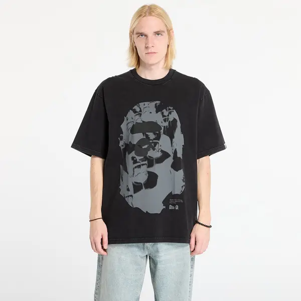 A BATHING APE Тениска A BATHING APE Ape Head Heavy Washed Relaxed Fit Tee Black S