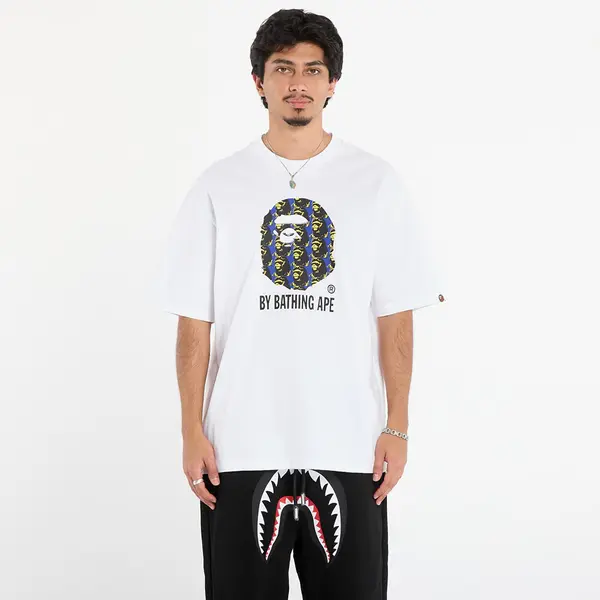 A BATHING APE Тениска A BATHING APE Ape Head Pattern By Bathing Ape Relaxed Fit Tee White S