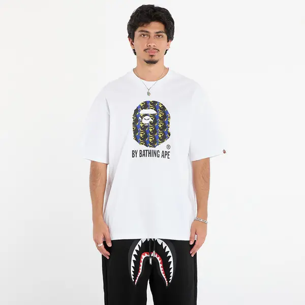 A BATHING APE Тениска A BATHING APE Ape Head Pattern By Bathing Ape Relaxed Fit Tee White XXL