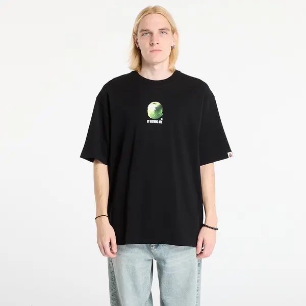 A BATHING APE Тениска A BATHING APE Apple Graphic By Bathing Ape Relaxed Fit Tee Black L