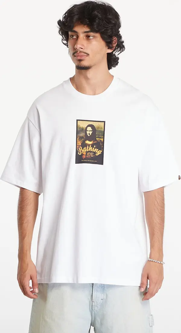 A BATHING APE Тениска A BATHING APE Art Print Relaxed Fit Short Sleeve Tee White S