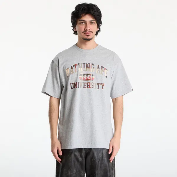 A BATHING APE Тениска A BATHING APE Bape Check University College Logo Tee UNISEX Gray L