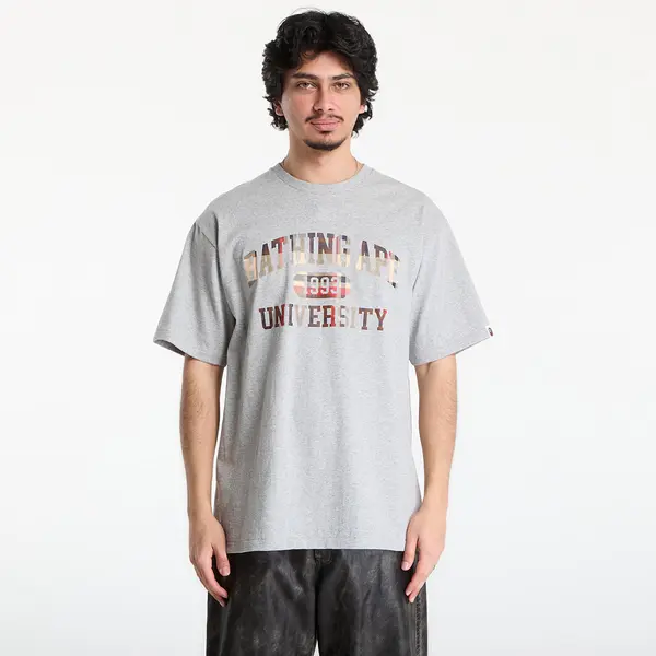A BATHING APE Тениска A BATHING APE Bape Check University College Logo Tee UNISEX Gray M