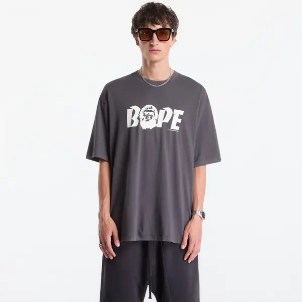 A BATHING APE Тениска A Bathing Ape Bape Logo Relaxed Fit Tee UNISEX Charcoal M