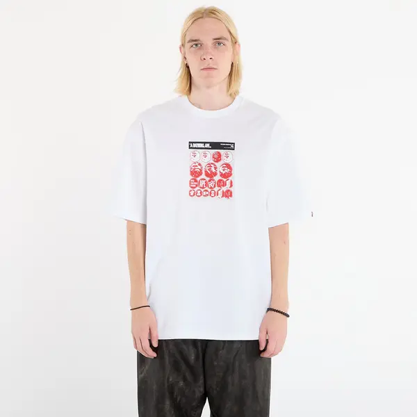 A BATHING APE Тениска A BATHING APE Bape Sticker Graphic Relaxed Fit Tee White L