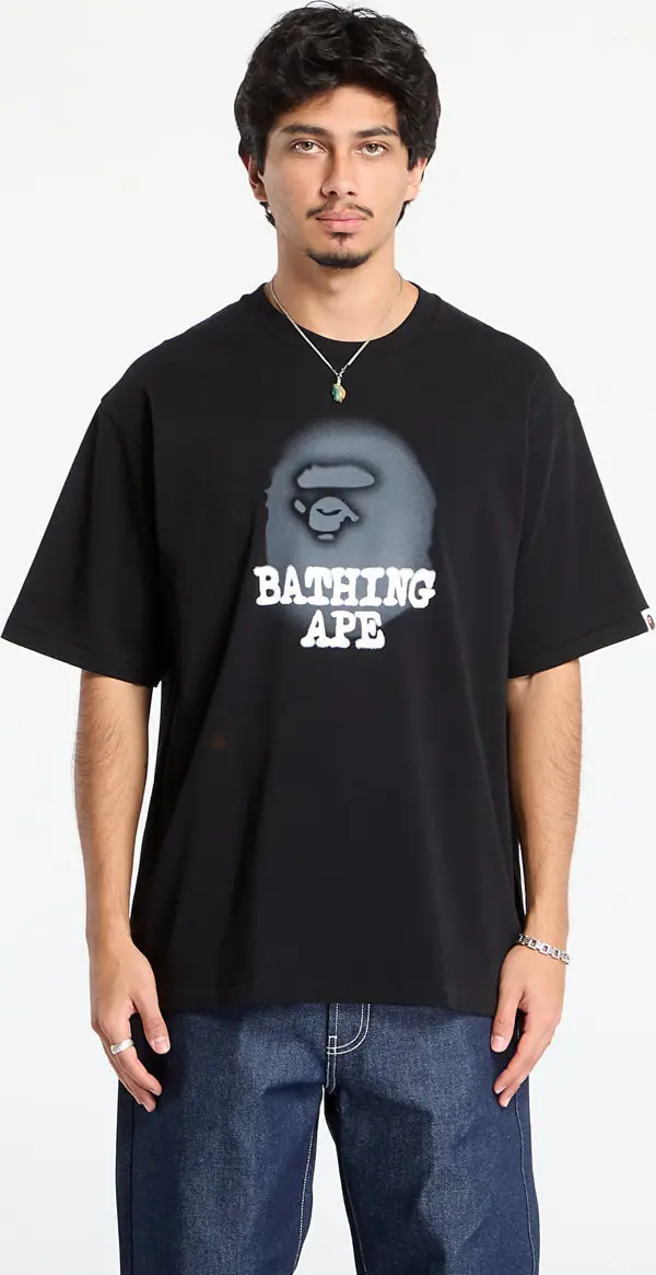 A BATHING APE Тениска A BATHING APE Bathing Ape Logo Relaxed Fit Tee Black XXL