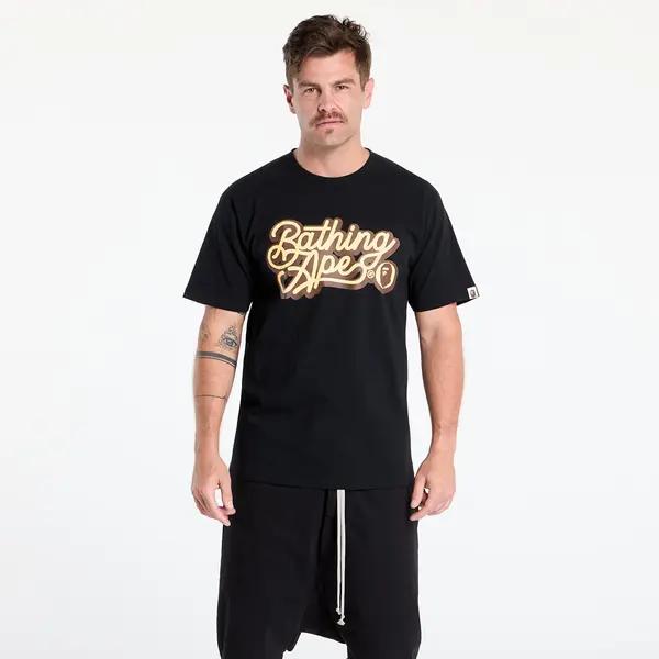 A BATHING APE Тениска A BATHING APE Bathing Ape Script Logo Tee UNISEX Black/ Brown L