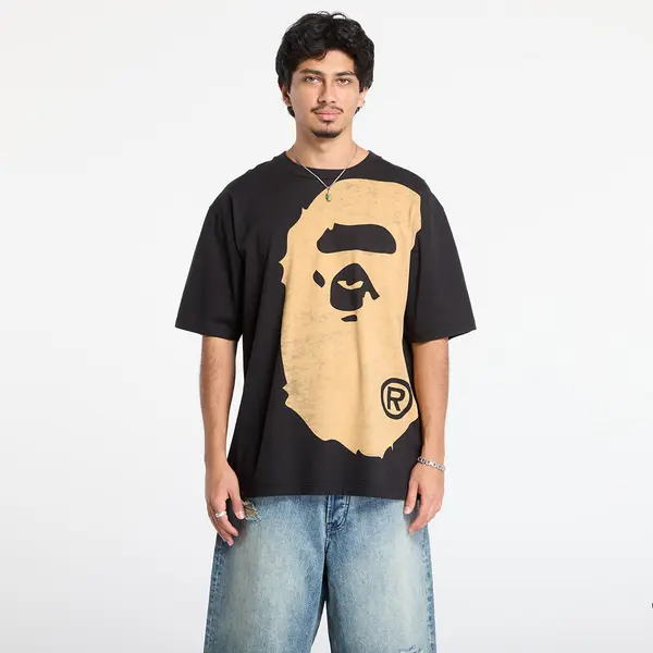 A BATHING APE Тениска A BATHING APE Bleached Big Ape Head Relaxed Fit Tee Black S
