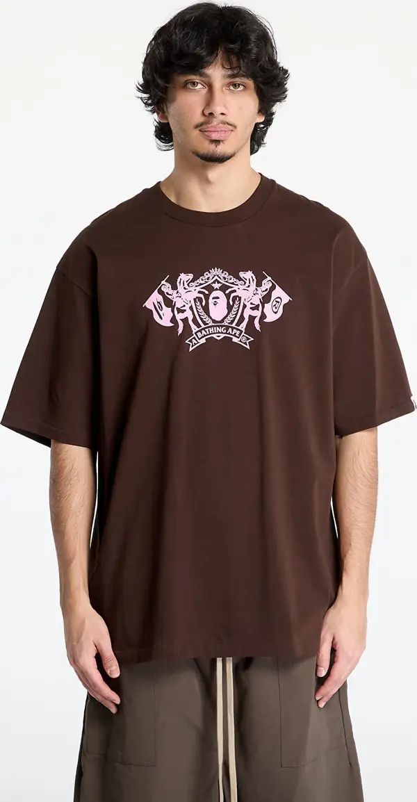 A BATHING APE Тениска A BATHING APE College Logo Relaxed Fit Tee UNISEX Brown M