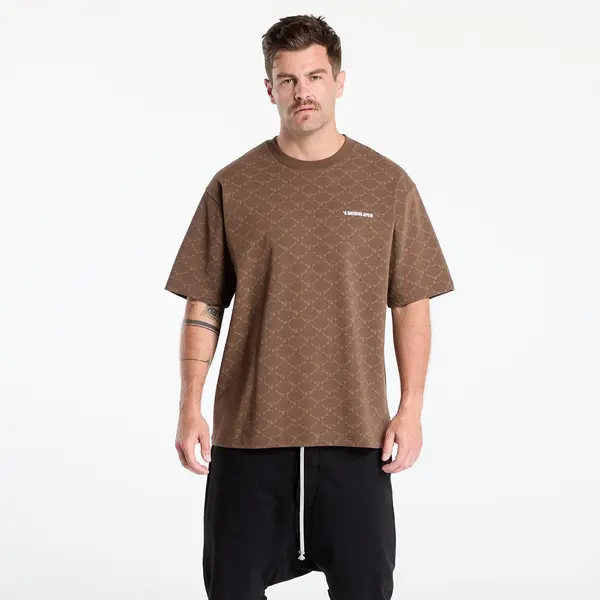 A BATHING APE Тениска A BATHING APE College Monogram Logo Relaxed Fit Tee UNISEX Brown L