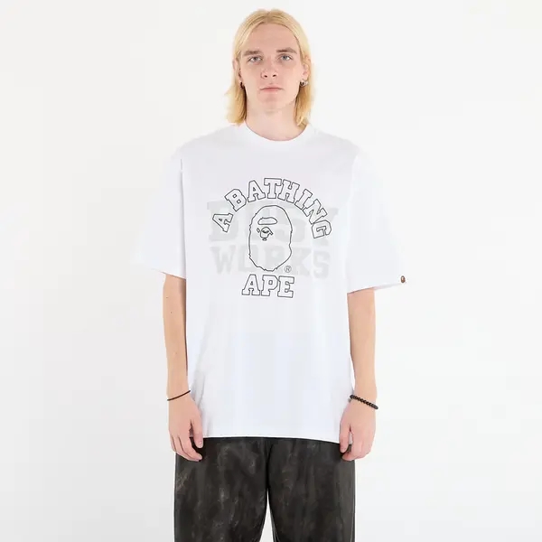 A BATHING APE Тениска A BATHING APE College Relaxed Fit Tee 1 White M