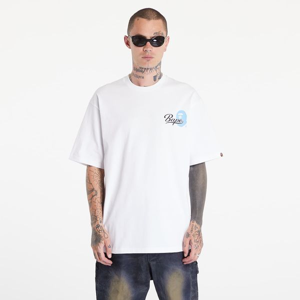 A BATHING APE Тениска A BATHING APE Cursive College Logo Relaxed Fit Short Sleeve Tee White XXL