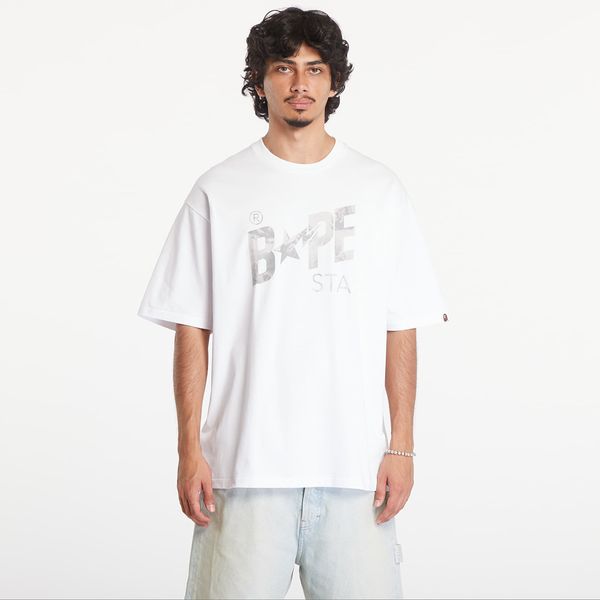 A BATHING APE Тениска A BATHING APE Floral Solid Camo Bape Sta Logo Relaxed Fit Short Sleeve Tee White XXL