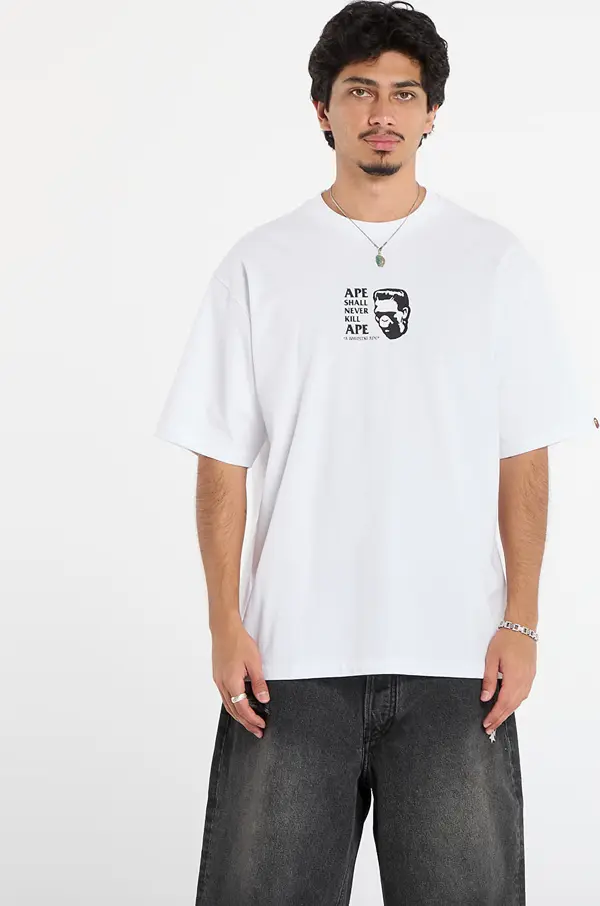A BATHING APE Тениска A BATHING APE Frankenstein Bape Logo Relaxed Fit Tee White S