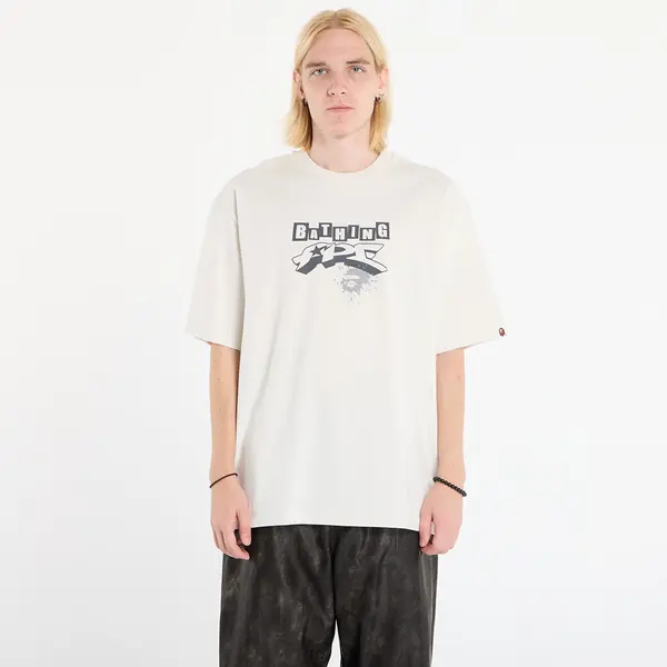 A BATHING APE Тениска A BATHING APE Graffiti Bape Logo Relaxed Fit Tee 1 Ivory L