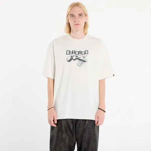 A BATHING APE Тениска A BATHING APE Graffiti Bape Logo Relaxed Fit Tee 1 Ivory L