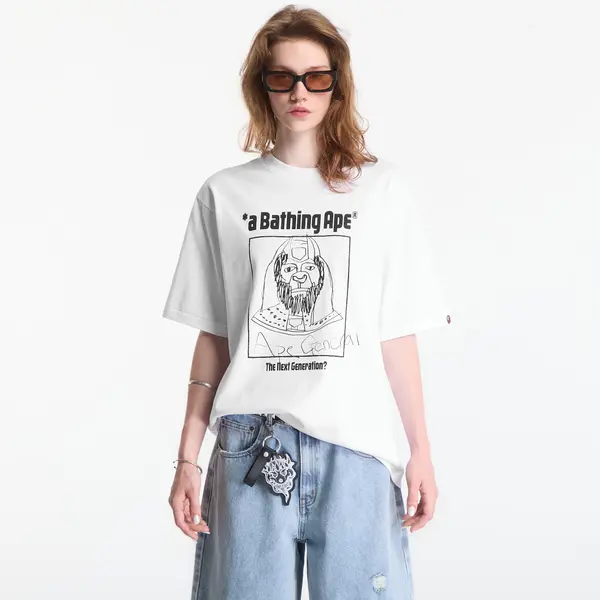 A BATHING APE Тениска A Bathing Ape Hand Draw Ape General Relaxed Fit Tee UNISEX White XL