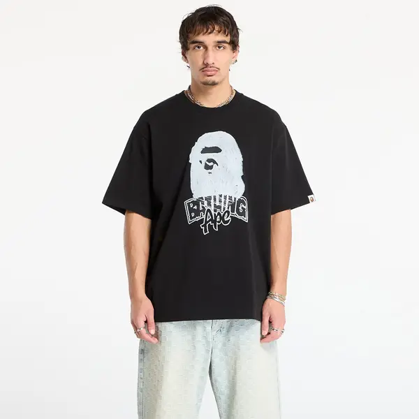 A BATHING APE Тениска A BATHING APE Hand Drawn Ape Head Relaxed Fit Tee Black XXL