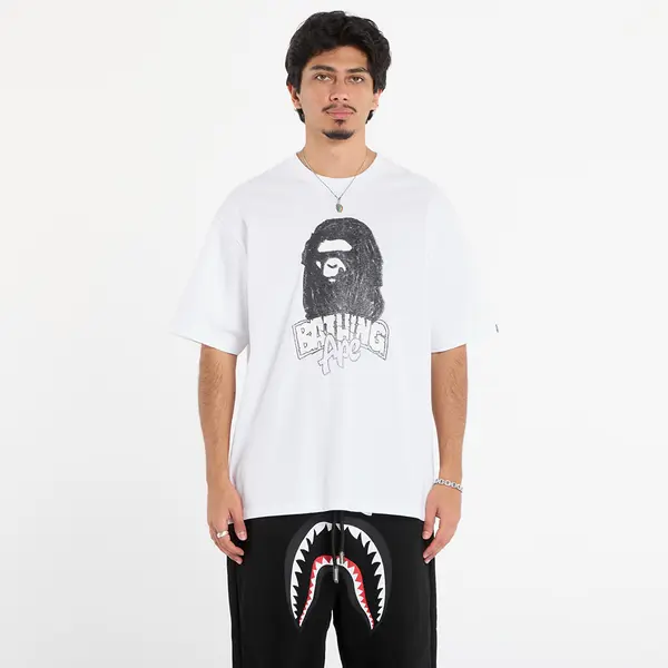 A BATHING APE Тениска A BATHING APE Hand Drawn Ape Head Relaxed Fit Tee White M