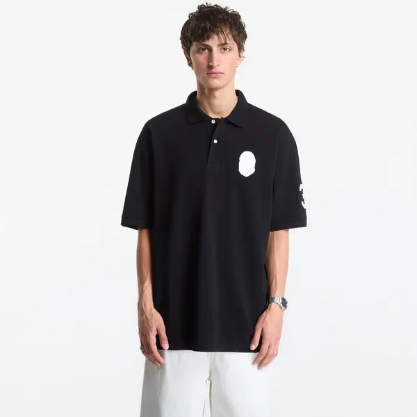 A BATHING APE Тениска A Bathing Ape Large Ape Head Relaxed Fit Polo UNISEX Black XXL