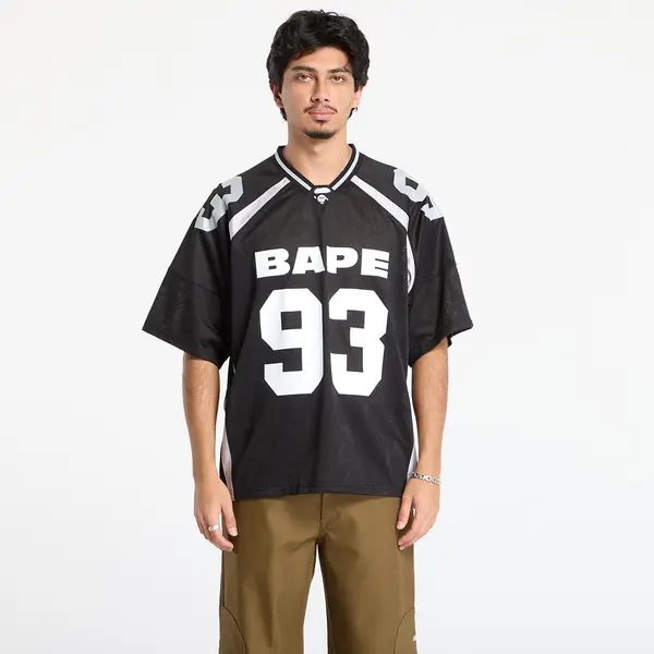 A BATHING APE Тениска A BATHING APE Line Camo Jacquard Relaxed Fit Football Jersey Black S