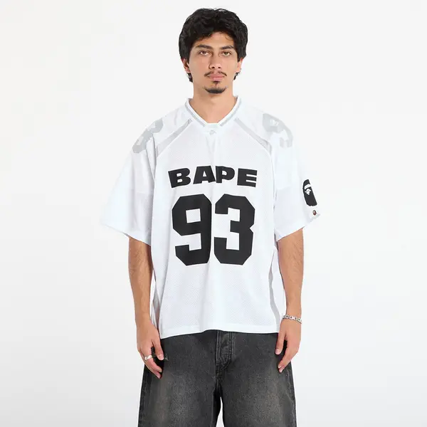 A BATHING APE Тениска A BATHING APE Line Camo Jacquard Relaxed Fit Football Jersey White M