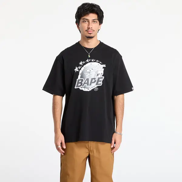 A BATHING APE Тениска A BATHING APE Metal Ape Head Relaxed Fit Tee Black S