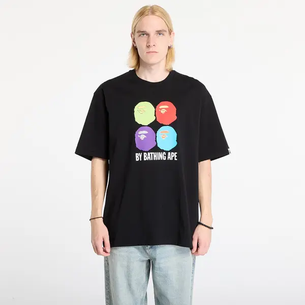 A BATHING APE Тениска A BATHING APE Multi Ape Head By Bathing Ape Relaxed Fit Tee Black XL