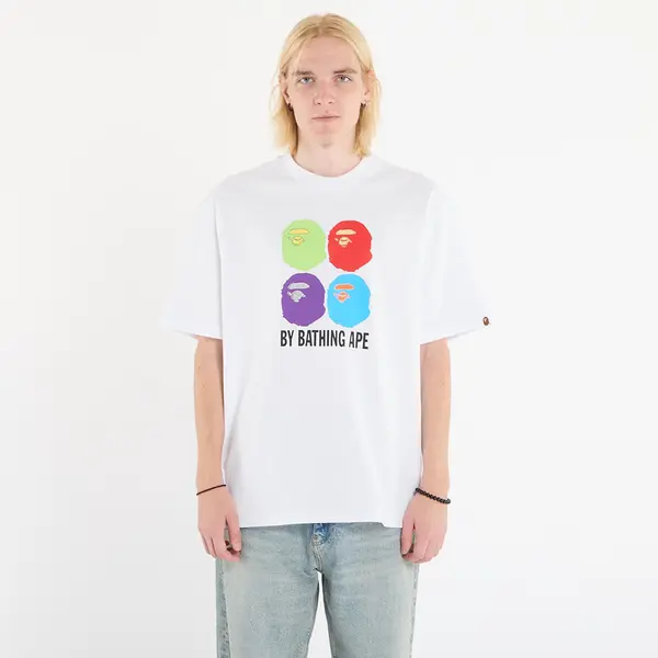 A BATHING APE Тениска A BATHING APE Multi Ape Head By Bathing Ape Relaxed Fit Tee White XL