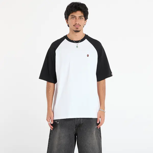A BATHING APE Тениска A BATHING APE One Point Relaxed Fit Raglan Tee White XL