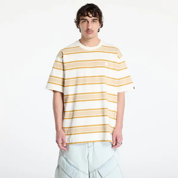 A BATHING APE Тениска A BATHING APE One Point Strip Relaxed Fit Tee UNISEX Ivory XXL