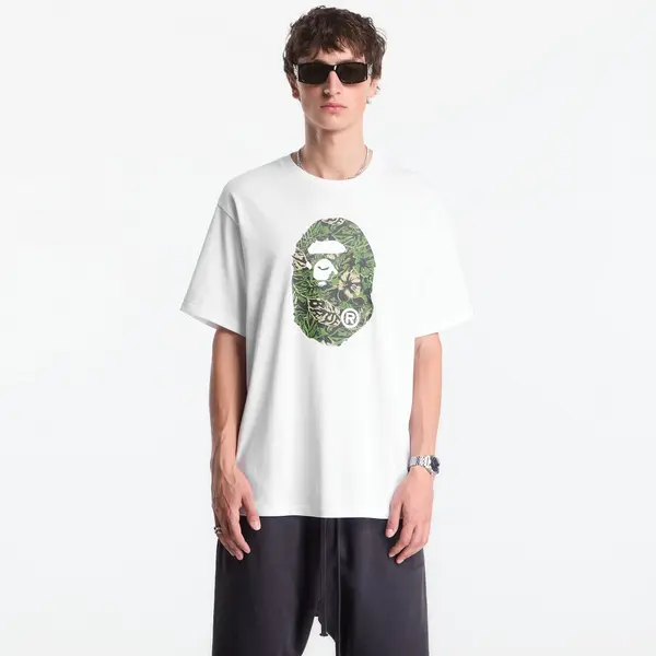 A BATHING APE Тениска A Bathing Ape Palm Resort Camo Ape Head Tee UNISEX White L