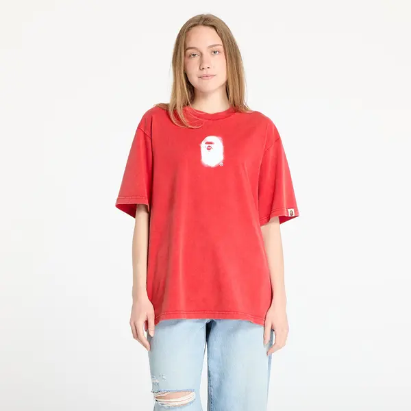 A BATHING APE Тениска A BATHING APE Pigment Print Ape Head Relaxed Fit Tee UNISEX Red XXL