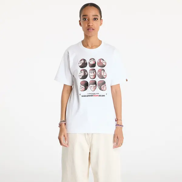 A BATHING APE Тениска A BATHING APE Polygon Ape Head UNISEX Tee White S