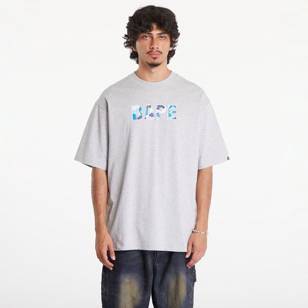 A BATHING APE Тениска A BATHING APE Rhinestone Logo Relaxed Fit Short Sleeve Tee Gray M