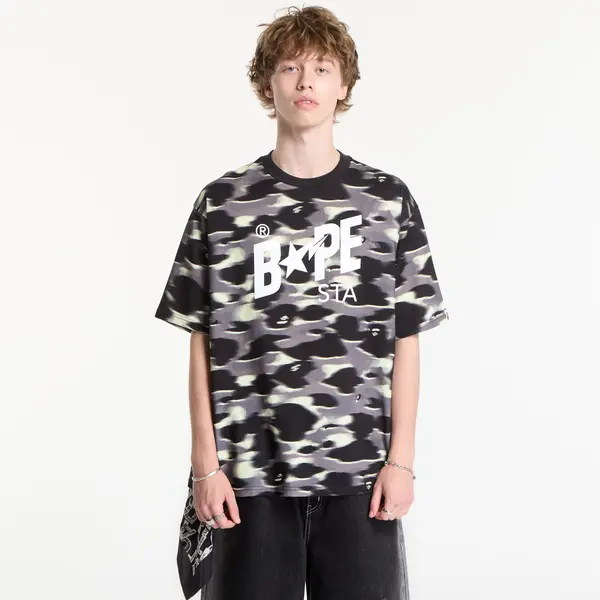 A BATHING APE Тениска A BATHING APE Screen Camo Sta Logo Relaxed Fit Tee Black UNISEX L