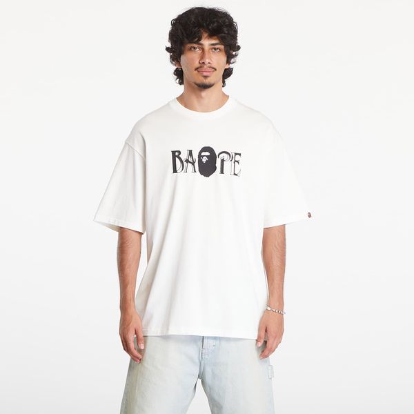 A BATHING APE Тениска A BATHING APE Screen Print Logo Relaxed Fit Short Sleeve Tee Ivory XXL