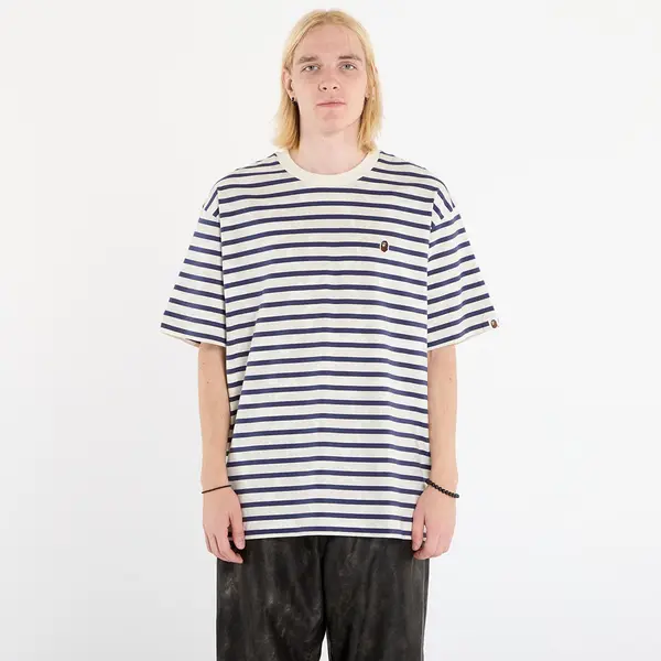 A BATHING APE Тениска A BATHING APE Solid Camo Stripe One Point Relaxed Fit Tee Ivory S