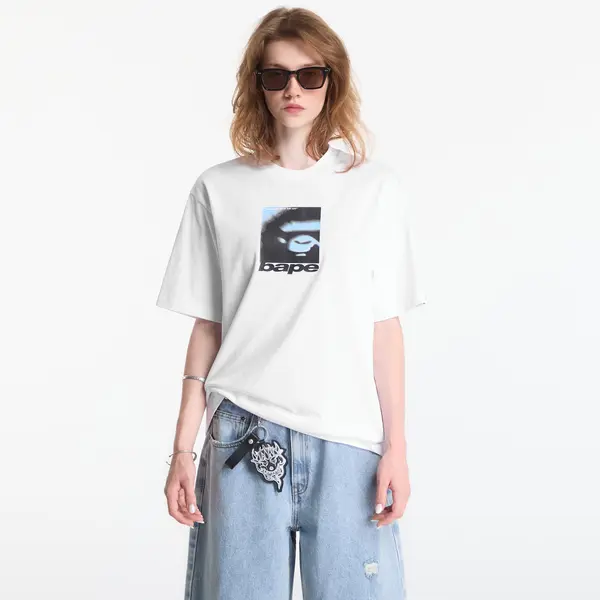 A BATHING APE Тениска A Bathing Ape Spray Ape Head Box Relaxed Fit Tee UNISEX White L