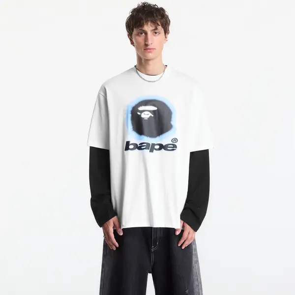 A BATHING APE Тениска A Bathing Ape Spray Ape Head Relaxed Fit Tee UNISEX White XXL