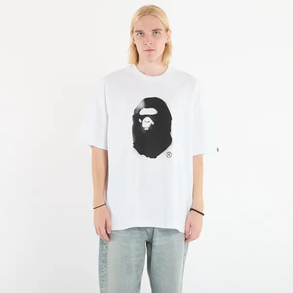 A BATHING APE Тениска A BATHING APE Spray Print Ape Head Relaxed Fit Tee 2 White XL