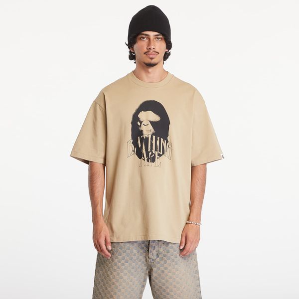 A BATHING APE Тениска A BATHING APE Spray Print Logo Relaxed Fit Short Sleeve Tee Beige XXL