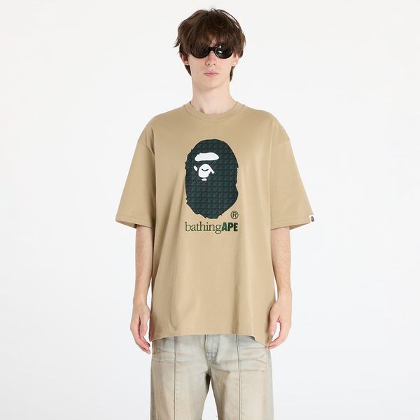 A BATHING APE Тениска A BATHING APE Sta Houndstooth By Bathing Ape Relaxed Fit Tee M Beige M