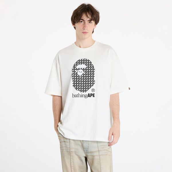 A BATHING APE Тениска A BATHING APE Sta Houndstooth By Bathing Ape Relaxed Fit Tee M Ivory XL