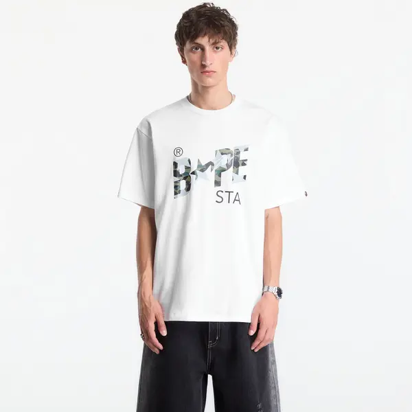 A BATHING APE Тениска A Bathing Ape Sta Over Print 1st Camo Bape Sta Tee UNISEX White L