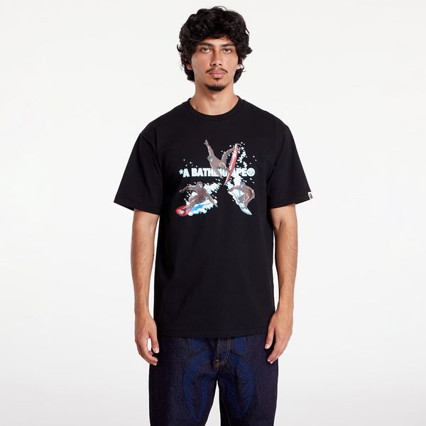 A BATHING APE Тениска A BATHING APE Surfing Apes Tee Black S