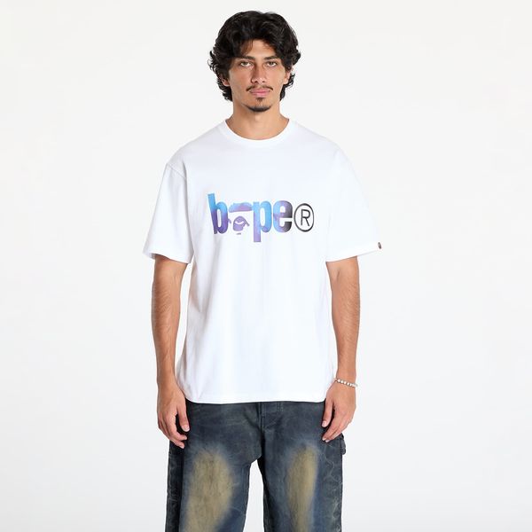 A BATHING APE Тениска A BATHING APE Tie Dye Bape Logo Tee White/ Black M