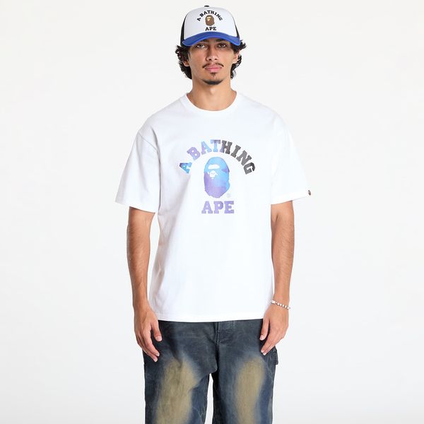 A BATHING APE Тениска A BATHING APE Tie Dye College Tee White/ Black XXXL