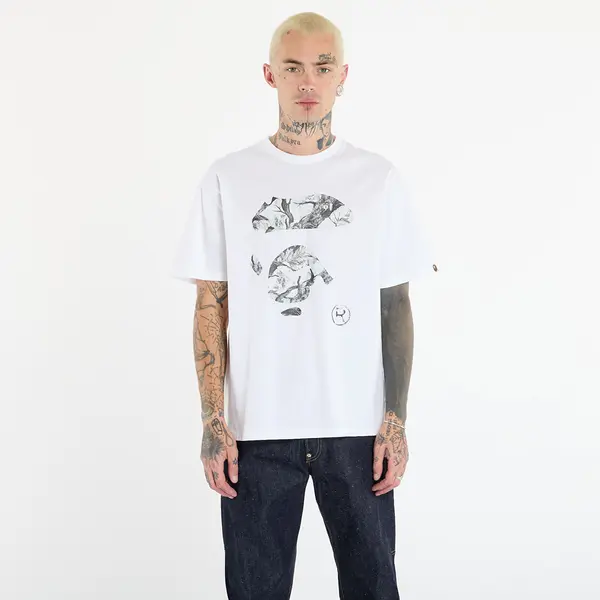A BATHING APE Тениска A BATHING APE Tree Edge Camo Ape Face Tee UNISEX White S